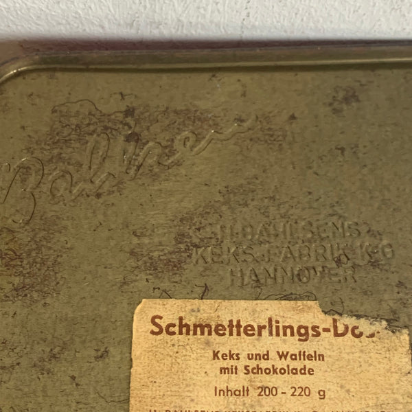 Vintage Blechdose Keksdose Schmetterlings-Dose von Eva Grossberg für Bahlsen