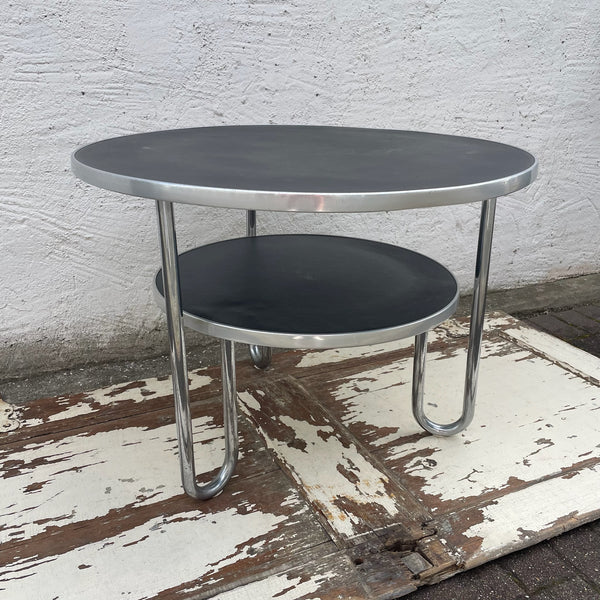 Vintage Bauhaus Tisch aus Stahlrohr von Mauser Werke