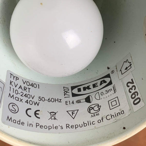 Vintage Schwanenhals Klemm Lampe Kvart von Marianne und Knut Hagberg für Ikea in weiß
