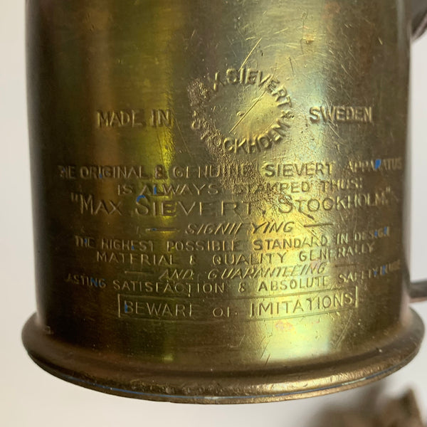 Antike Benzin Lötlampe von Sievert