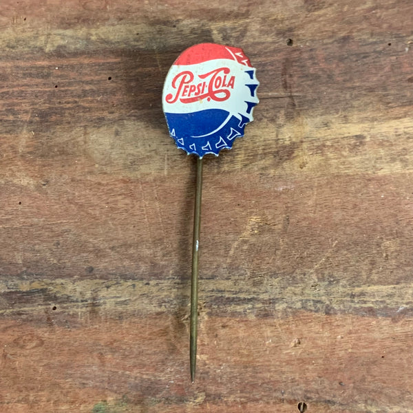 Vintage Pepsi Cola Flaschenverschluss Logo Stick Pin