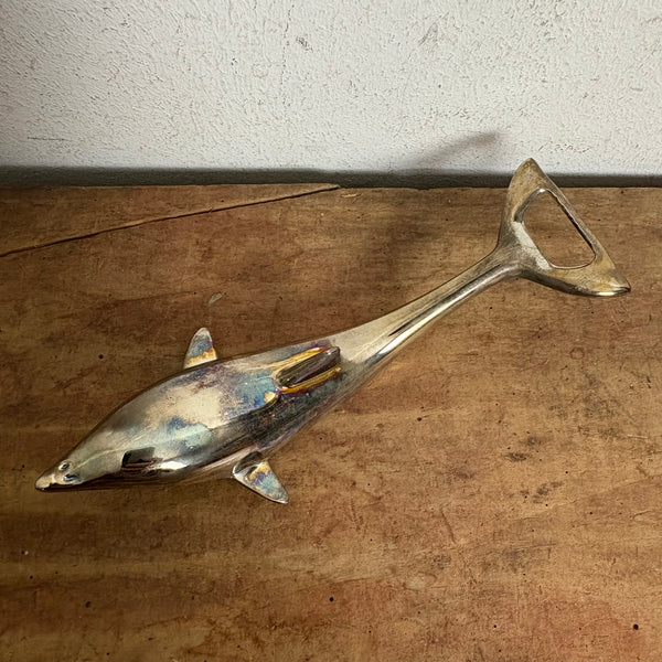 Vintage versilberter Kapselheber Delphin