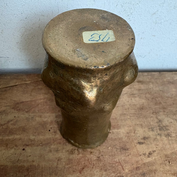 Vintage brutalistische Mid Century Vase aus Bronze