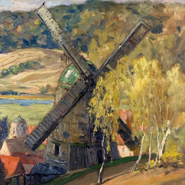 Ölgemälde Bergstädtchen von Hans Licht