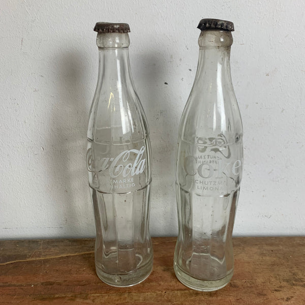 2 alte Coca-Cola 0,33 Liter Flaschen