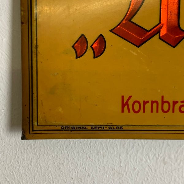 Vintage Blechschild Kornbranntwein Alter Peter