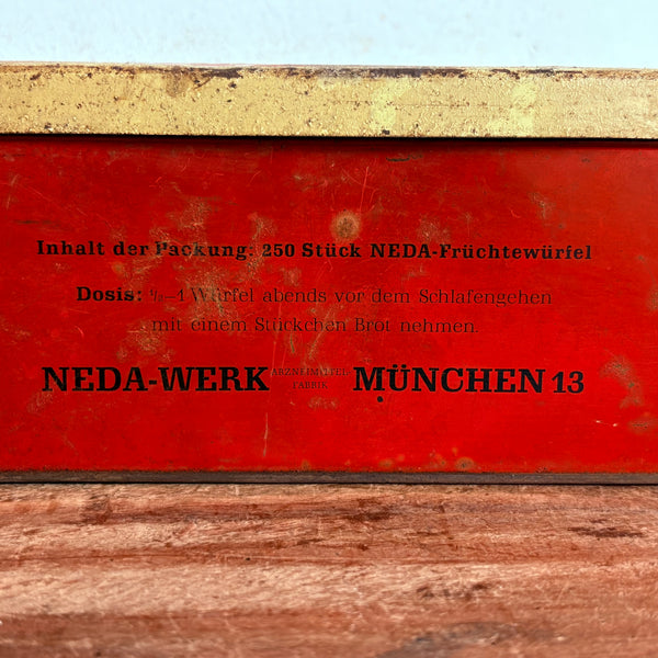 Vintage Blechdose NEDA Früchtewürfel