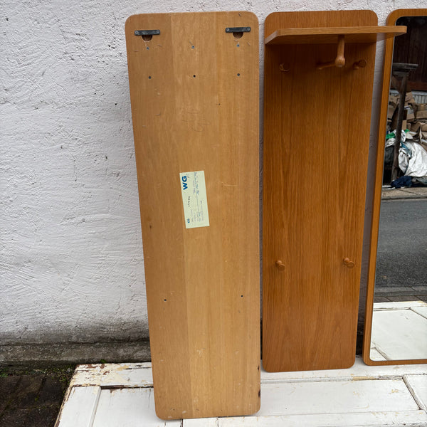 Vintage dreiteilige Garderobe mit Spiegel