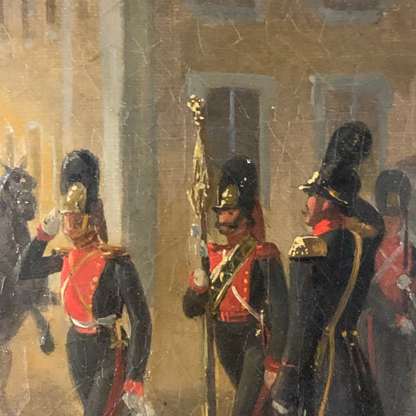 Skizze für Ölgemälde Parade der Palastgarde von Adolf Jebens