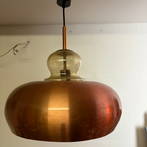 Vintage Design Space Age Kupfer Deckenlampe