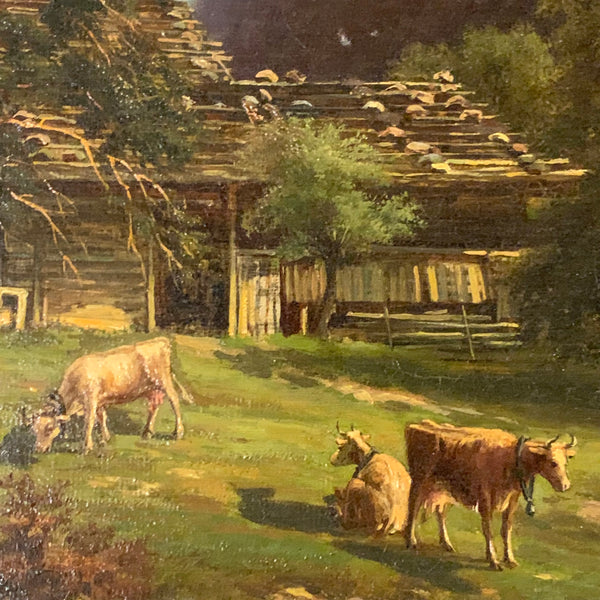 Ölgemälde Das Wetterhorn vor Interlaken von Adolf Chevalier
