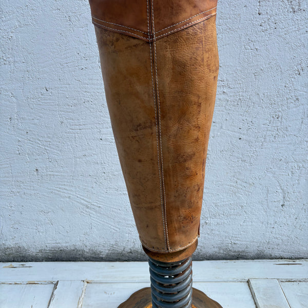Vintage Box Puppe Fecht Dummy aus Leder