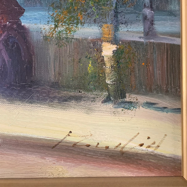 Ölgemälde Auf der Promenade von Madjid Rahnavardkar