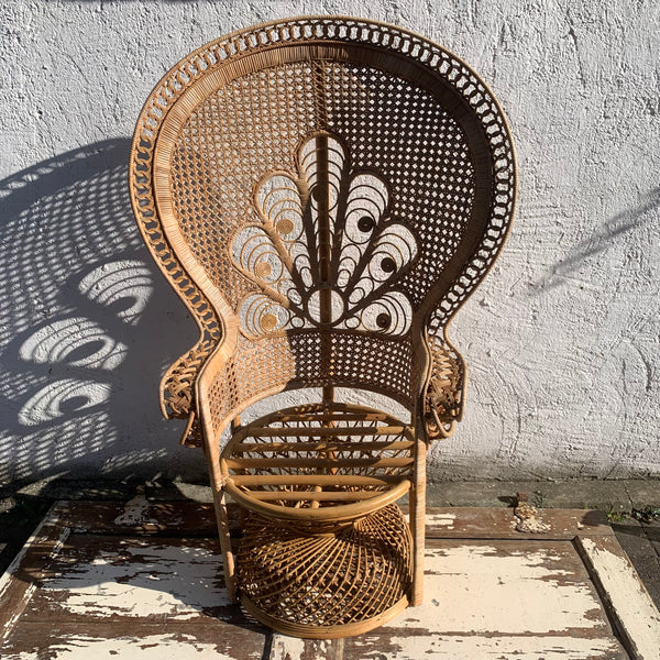 Vintage Rattan Peacock Chair Emanuelle