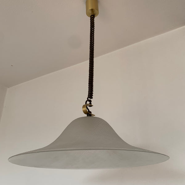 Vintage Glas Design Deckenlampe von Peill und Putzler