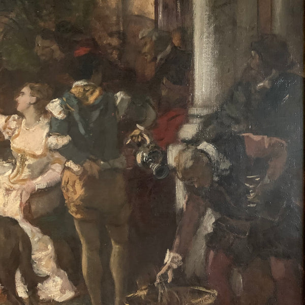 Ölgemälde Karneval in Venedig von Carl Ludwig Becker