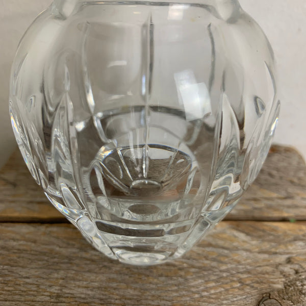Vintage Bleikristall Vase mit Sterlingsilber Montur