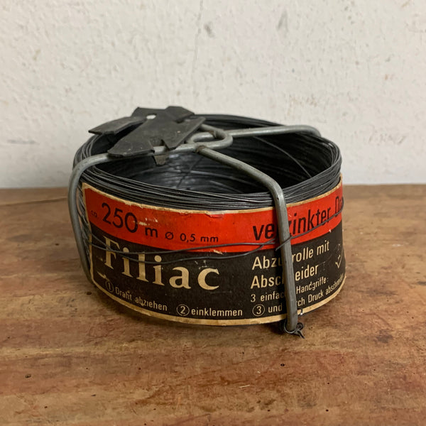 Vintage Verzinkter Draht auf Abzugrolle von Filiac