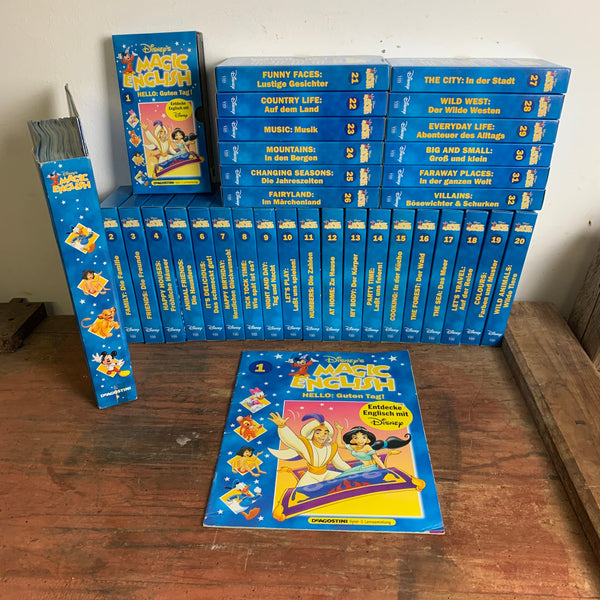 Magic English 34 VHS Video Kassetten und Hefte Collection