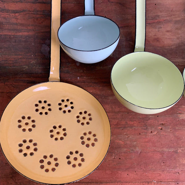 Retro Emaille Kellen Set pastell