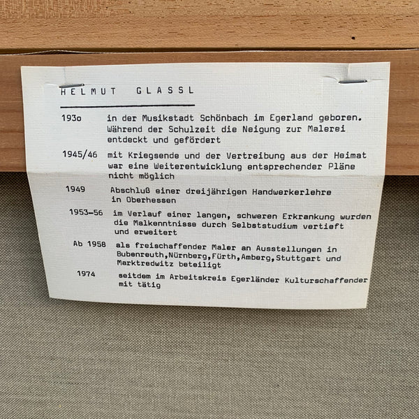 Nostalgisches Ölgemälde Landschaft mit Bauernhof von Helmut Glassl