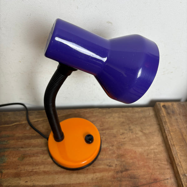 Vintage Schwanenhals Lampe B9102 von Ikea Memphis Style in orange lila