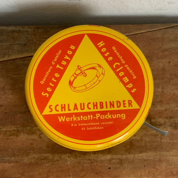 Vintage Blechdose Schlauchbinder
Werkstatt Packung