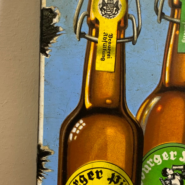 Vintage Emaille Schild Hofbrauhaus Coburg