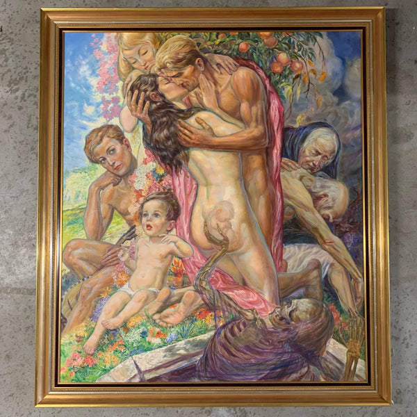Ölgemälde Die vier Lebensalter von Franz Plachy