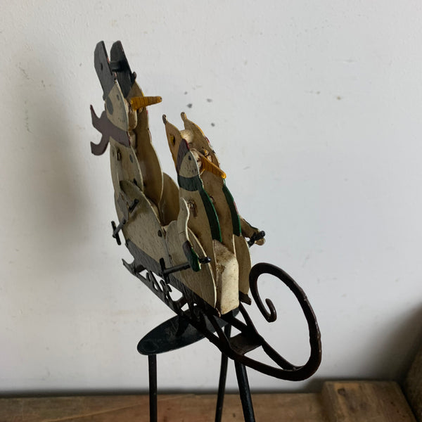 Nostalgische Pendelfigur Schneemann
