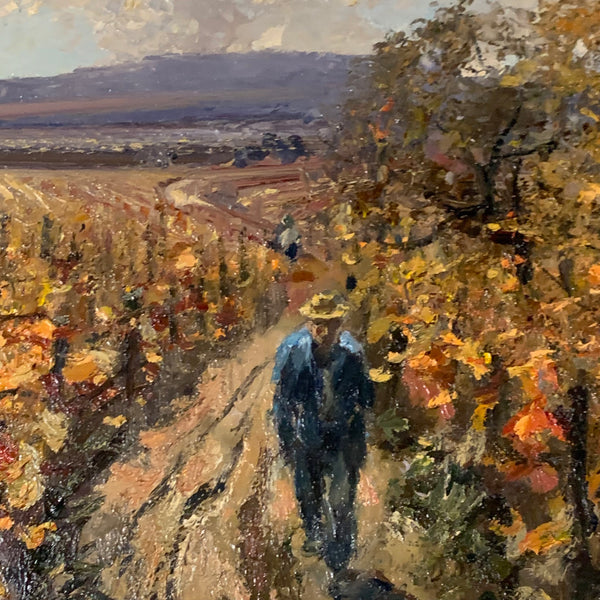 Ölgemälde Weinbauer im Weinberg von Hans-Jörg Becker