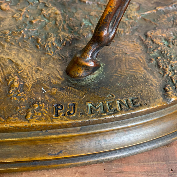 Skulptur Pferdegruppe Umarmung nach Pierre Jules Mene