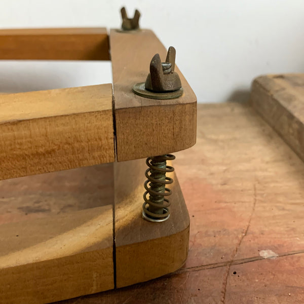 Vintage Holz Tennisschläger von Paul Horaczek mit Spannrahmen