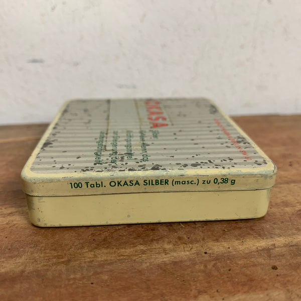 Vintage Potenzmittel Blechdose OKASA