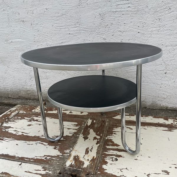 Vintage Bauhaus Tisch aus Stahlrohr von Mauser Werke