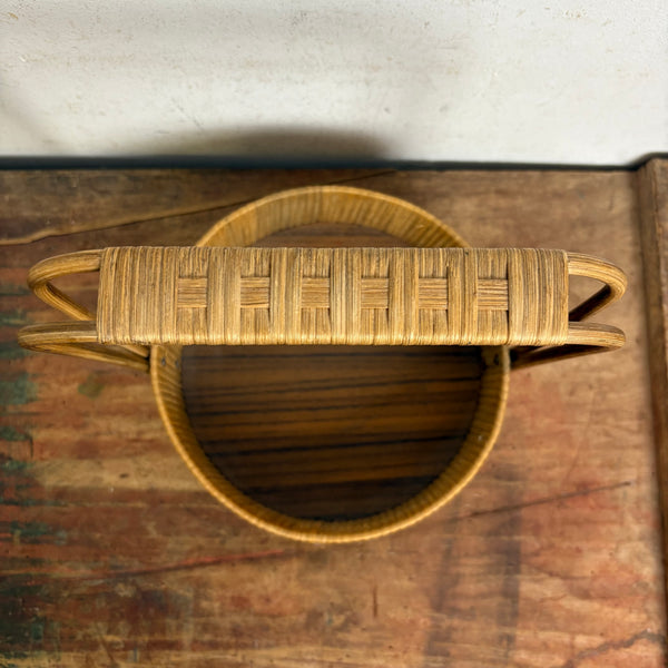 Vintage Mid Century Tablett Korb