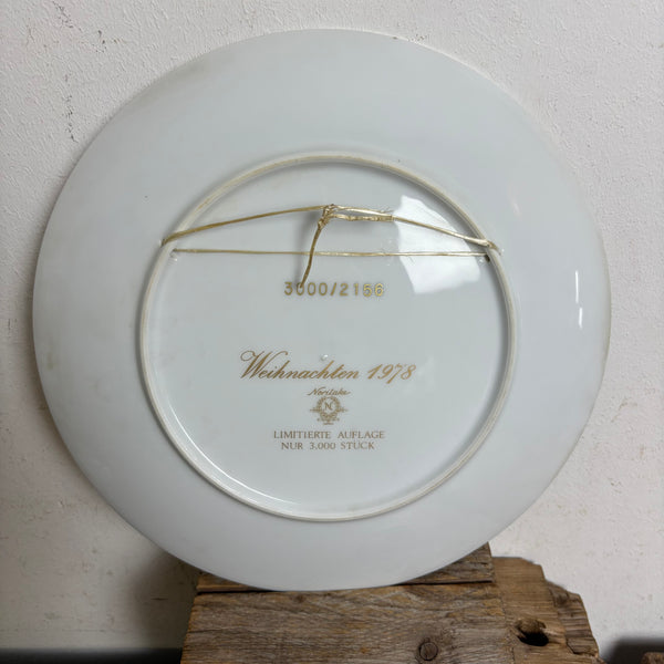 Vintage Noritake Weihnachtsteller 1978