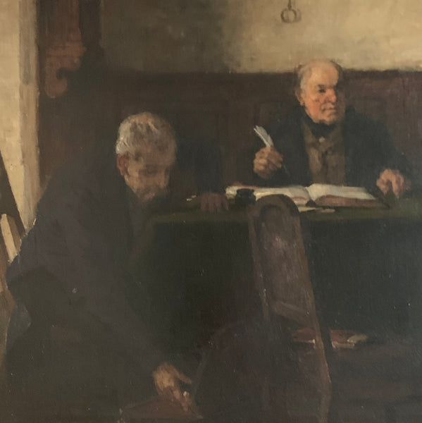 Ölgemälde Der Steuerzahltag von Otto Rasch