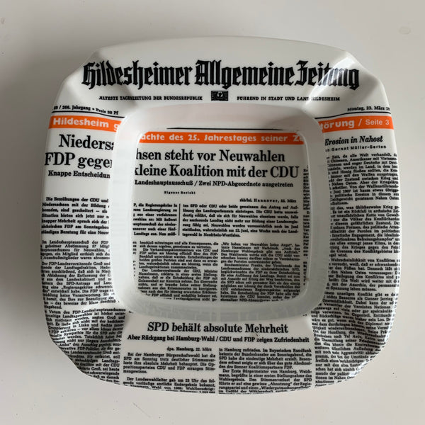 Vintage Aschenbecher Hildesheimer Allgemeine Zeitung