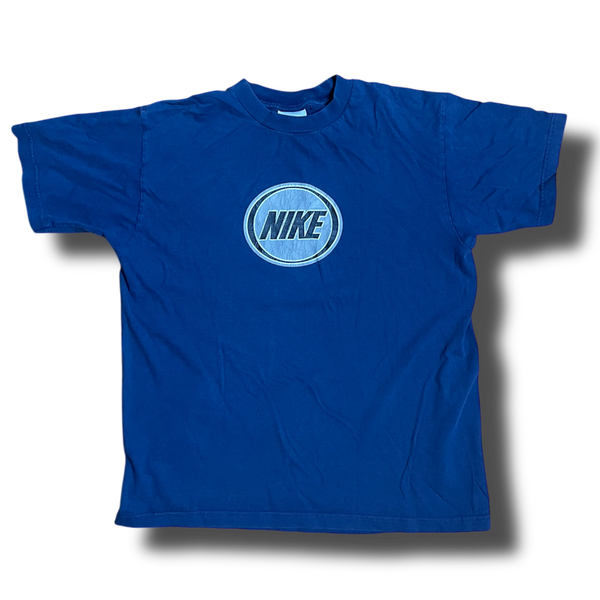 Vintage Nike T-Shirt mit white tag in Blau