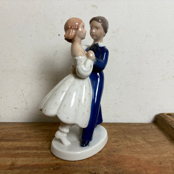 Vintage Porzellan Figur tanzendes Paar von Claire Weiss für Bing und Gröndahl
