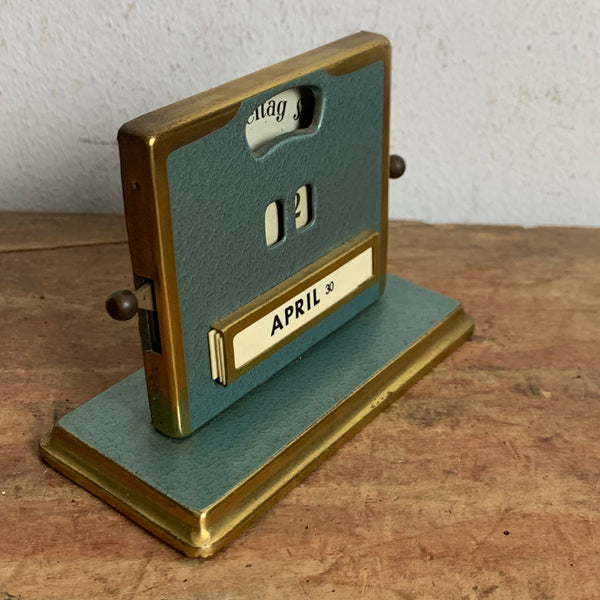 Verchromter Art Deco Ewiger Kalender von Jakob Maul