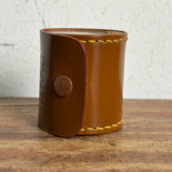 Vintage Trinkbecher Set im Lederetui