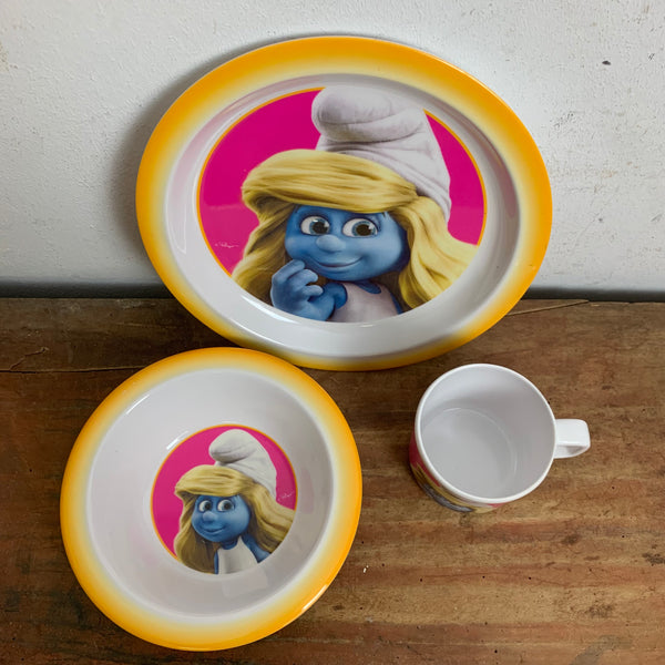 Kinder Frühstück Set Schlümpfe Schlumpfine