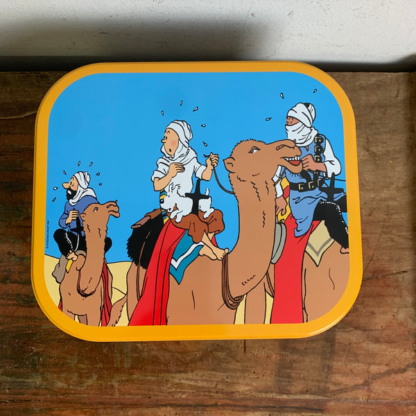 Vintage Blechdose Tim und Struppi Die Krabbe mit der goldenen Schere 2