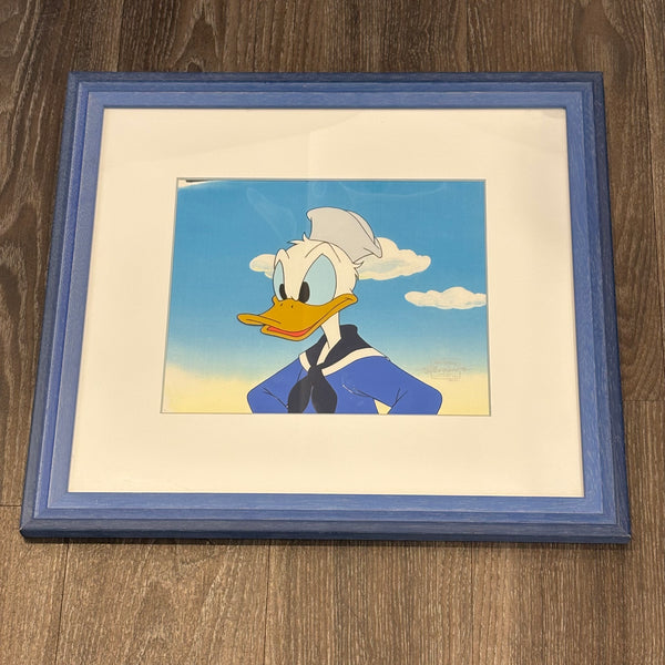 Vintage original Donald Duck Animation-Cel und Bleistiftskizze