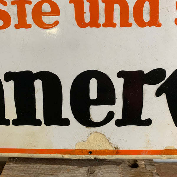 Emaille Schild Wichsmädel Bohnerwachs