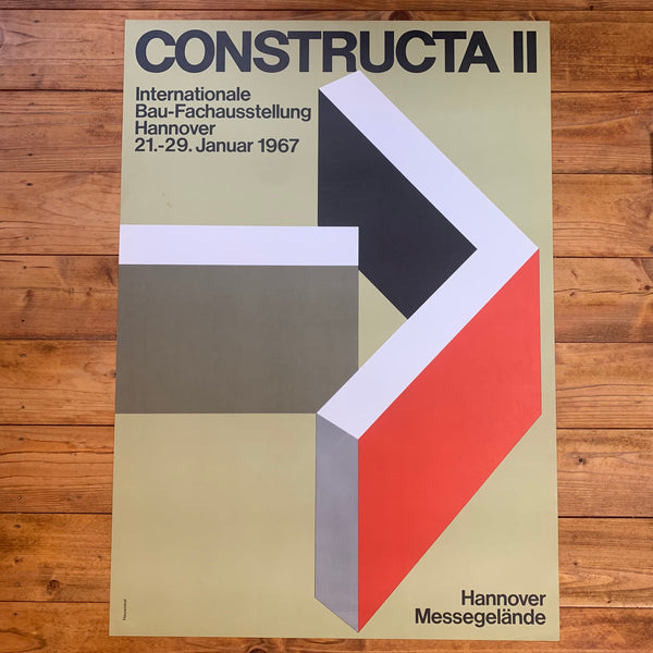 Ausstellungsplakat Constructa II Hannover Messe 1967