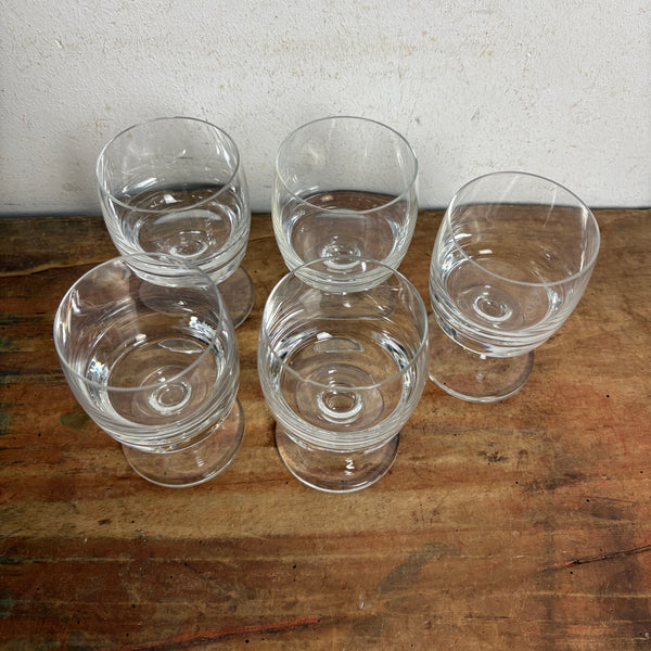 Vintage 5er Set Weingläser Römö von Dr. Klaus A. Breit für Wiesenthalhütte