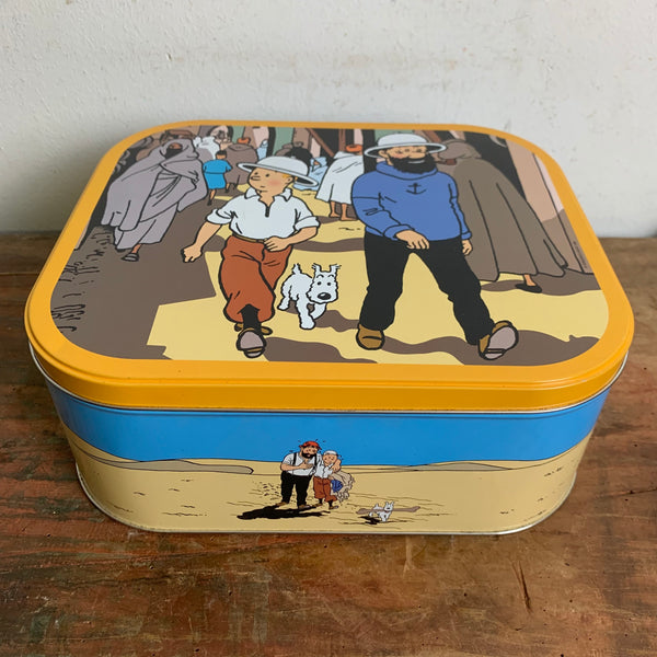 Vintage Blechdose Tim und Struppi Die Krabbe mit der goldenen Schere 3